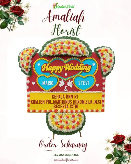 Papan Bunga Pernikahan Buduan